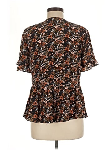 Madewell Silk Studio Ruffle-Hem Top in Prairie Blossoms (view 2)