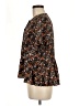 Madewell 100% Silk Floral Brown Short Sleeve Silk Top Size M - photo 5