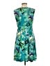 Connected Apparel Tropical Teal Cocktail Dress Size 12 - photo 2
