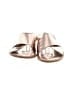 Soft Surroundings 100% Leather Metallic Silver Sandals Size 9 1/2 - photo 2