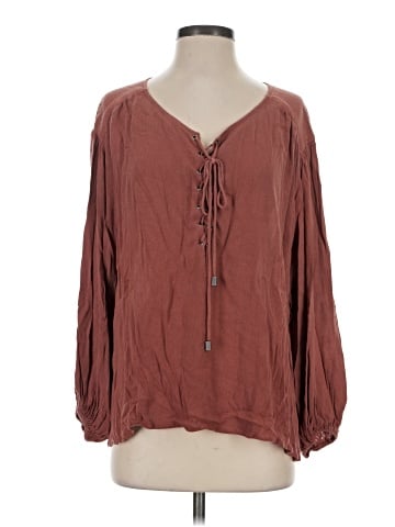 Lavender Brown 3/4 Sleeve Blouse (view 1)