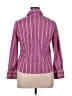 Worthington Stripes Purple 3/4 Sleeve Button-Down Shirt Size 16 (petite) - photo 2