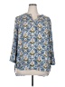 Cato 100% Polyester Blue 3/4 Sleeve Blouse Size 18 - photo 1