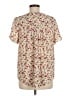 DR2 Floral Ivory Short Sleeve Blouse Size M - photo 2