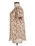 DR2 Floral Ivory Short Sleeve Blouse Size M - photo 5