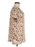 DR2 Floral Ivory Short Sleeve Blouse Size M - photo 4