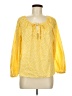 Universal Thread 100% Cotton Yellow 3/4 Sleeve Blouse Size M - photo 1