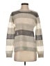 Minnie Rose 100% Cashmere Stripes Gray Cashmere Pullover Sweater Size S - photo 1