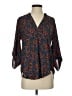 Lush 100% Polyester Blue 3/4 Sleeve Blouse Size S - photo 1