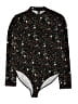 Forever 21 Floral Black Long Sleeve Blouse Size L - photo 1