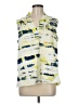 DKNY 100% Polyester Yellow Sleeveless Blouse Size M - photo 1