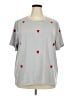 Unbranded Hearts Gray Short Sleeve T-Shirt Size 2X - photo 1