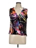 Ariella Graphic Red Black Sleeveless Blouse Size L - photo 1