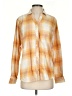 Weatherproof Plaid Orange Long Sleeve Button-Down Shirt Size S - photo 1