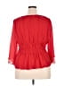 Parker 100% Polyester Red 3/4 Sleeve Blouse Size XXL - photo 2