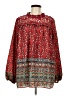 Suzanne Betro 100% Polyester Red Long Sleeve Blouse Size M - photo 1
