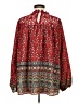 Suzanne Betro 100% Polyester Red Long Sleeve Blouse Size M - photo 2