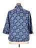 Foxcroft 100% Cotton Paisley Blue 3/4 Sleeve Button-Down Shirt Size 18 - photo 2