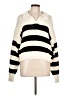 Calypso St. Barth 100% Organic Cotton Stripes Ivory Pullover Sweater Size Lg (2) - photo 1