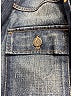Burberry Blue Pleated Front Denim Jacket  Size 8 - photo 6