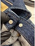 Burberry Blue Pleated Front Denim Jacket  Size 8 - photo 7