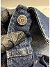 Burberry Blue Pleated Front Denim Jacket  Size 8 - photo 8