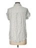 Hem & Thread 100% Rayon Checkered-gingham Gray Short Sleeve Blouse Size L - photo 2