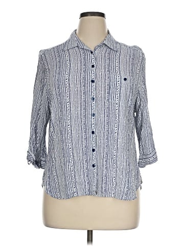 N Touch 3/4 Sleeve Button-Down Shirt (view 1)