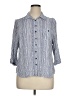 N Touch Tweed Blue 3/4 Sleeve Button-Down Shirt Size XL Petite - photo 1