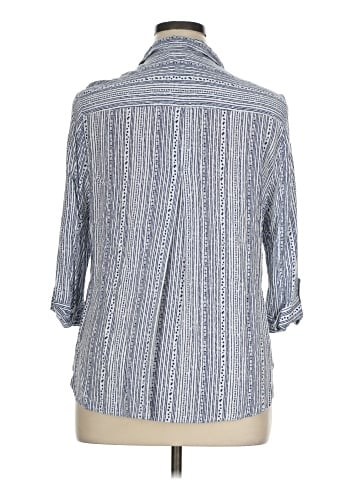 N Touch 3/4 Sleeve Button-Down Shirt (view 2)