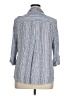 N Touch Tweed Blue 3/4 Sleeve Button-Down Shirt Size XL Petite - photo 2