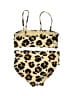 Art Class Animal Print Gold Two Piece Swimsuit Size 4 - 5 - photo 2