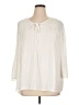 NY Collection 100% Polyester Ivory 3/4 Sleeve Blouse Size 1X - photo 1