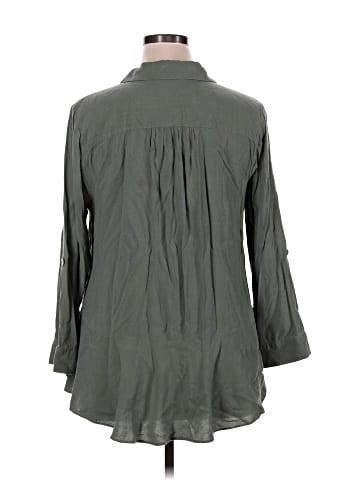 Soft Surroundings 3/4 Sleeve Button-Down Shirt (view 2)
