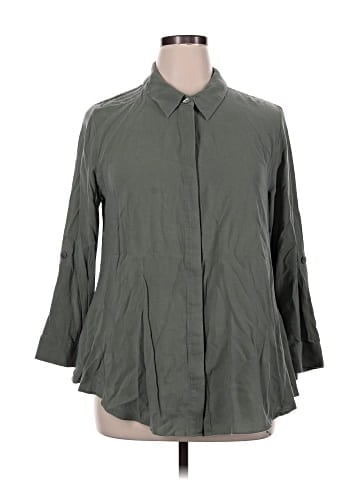 Soft Surroundings 3/4 Sleeve Button-Down Shirt (view 1)