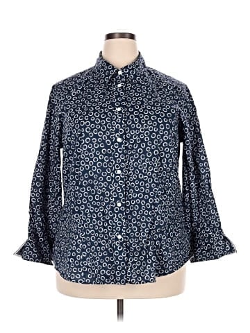 Foxcroft 3/4 Sleeve Button-Down Shirt (view 1)