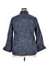 Foxcroft Polka Dots Blue 3/4 Sleeve Button-Down Shirt Size 18 - photo 2