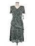 Connected Apparel 100% Polyester Green Casual Dress Size 8 - photo 1