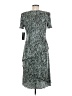 Connected Apparel 100% Polyester Green Casual Dress Size 8 - photo 2