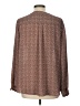 JM Collection 100% Polyester Brown Long Sleeve Blouse Size L - photo 2