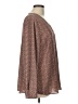JM Collection 100% Polyester Brown Long Sleeve Blouse Size L - photo 4