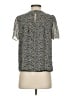 J.Crew Silver Short Sleeve Silk Top Size 4 - photo 2