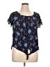 Westport 100% Rayon Blue Short Sleeve Blouse Size 1X - photo 1
