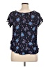 Westport 100% Rayon Blue Short Sleeve Blouse Size 1X - photo 2