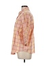 Blair Plaid Orange 3/4 Sleeve Blouse Size L - photo 5