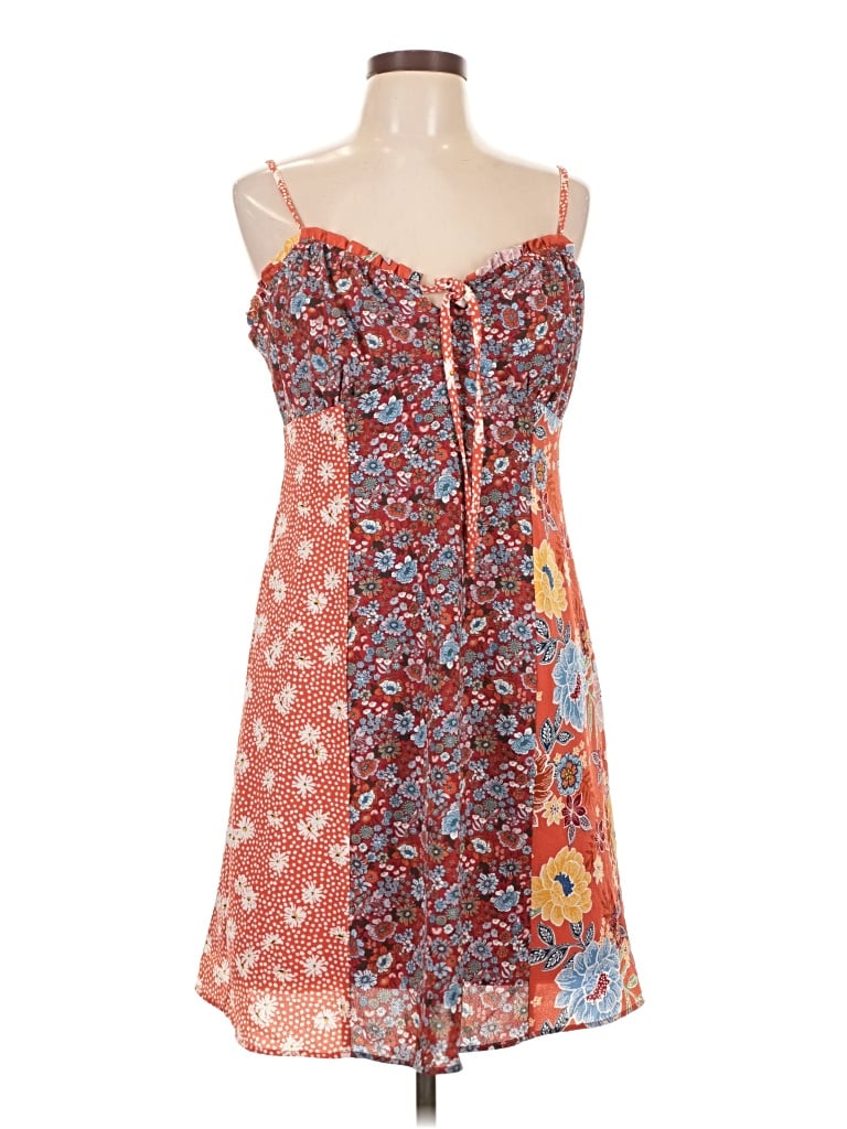 Pre-owned Bar Iii Casual Dress In Orange