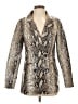 Missguided 100% Polyurethane Animal Print Gold Silver Blazer Size 2 - photo 1