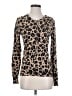 Gap Outlet 100% Cotton Animal Print Brown Pullover Sweater Size S - photo 1