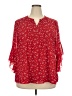 Timeson Red 3/4 Sleeve Blouse Size XXL - photo 1