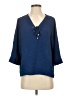 NY Collection Blue 3/4 Sleeve Blouse Size P (petite) - photo 1